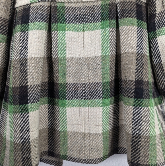 Juicy Couture Y2K Wool Plaid Coat with Faux Fur Collar Belted Gold Buttons Sz P - Picture 10 of 16